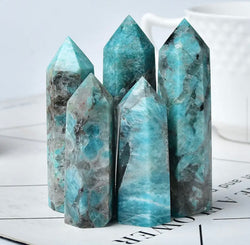 Amazonite and smoky Quarts tower stone/ Αμαζονιτης και Χαλαζίας