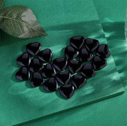 Black obsidian natural stone “heart shape” / Οψιδιανος