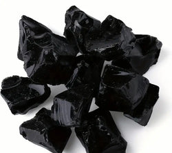 Black obsidian natural raw stone / Οψιδιανός