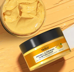 Turmeric mask. Vitamin C and turmeric clay mask