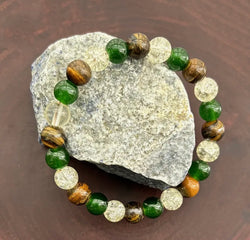 Natural stone beaded bracelet handmade for women and men